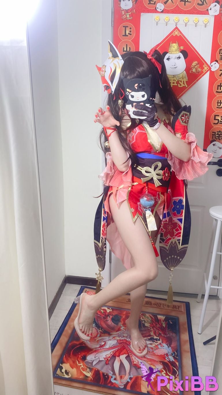 Cosplayer white oak Shirly Collapse Stardome Railway firework PixiBB.COM 018