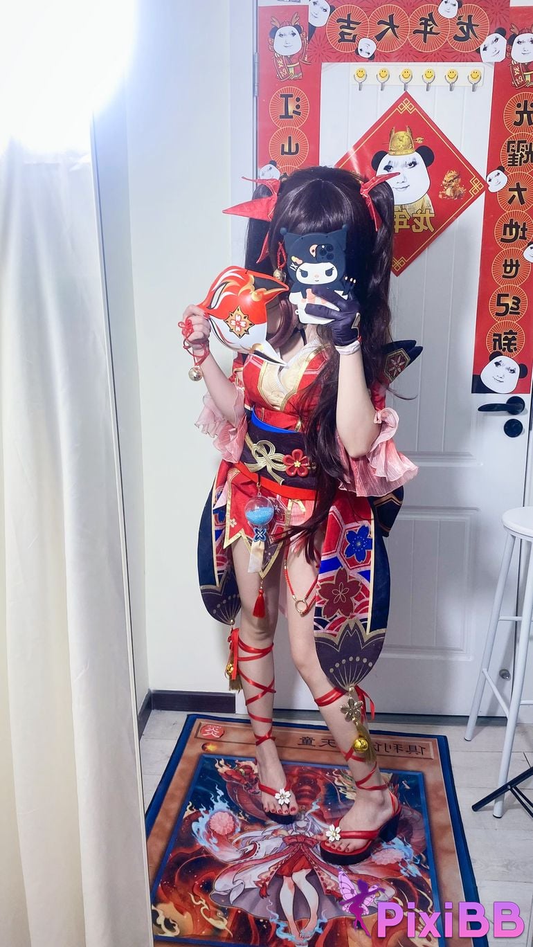 Cosplayer white oak Shirly Collapse Stardome Railway firework PixiBB.COM 022