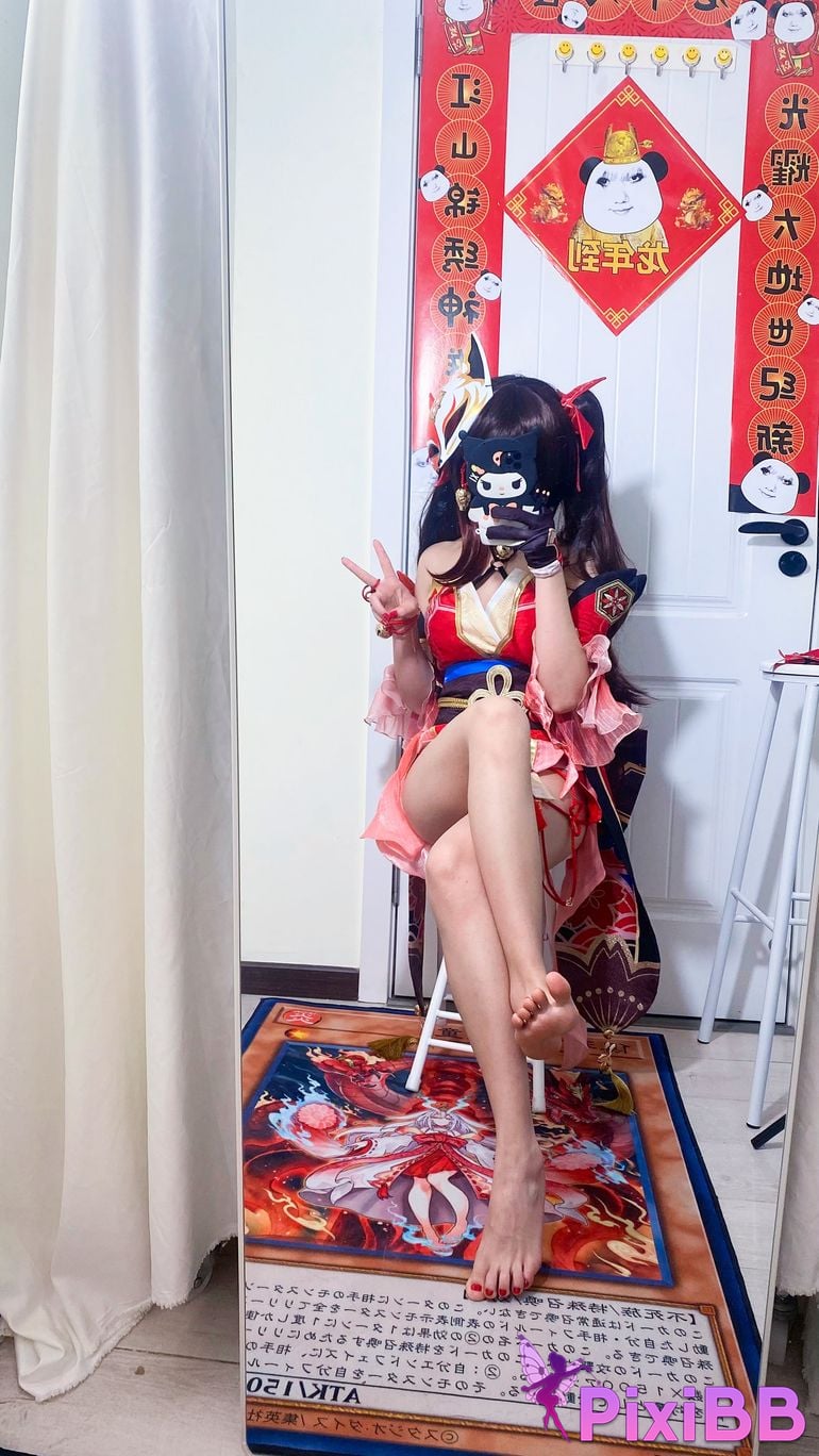 Cosplayer white oak Shirly Collapse Stardome Railway firework PixiBB.COM 025