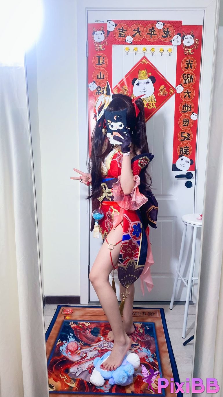 Cosplayer white oak Shirly Collapse Stardome Railway firework PixiBB.COM 028