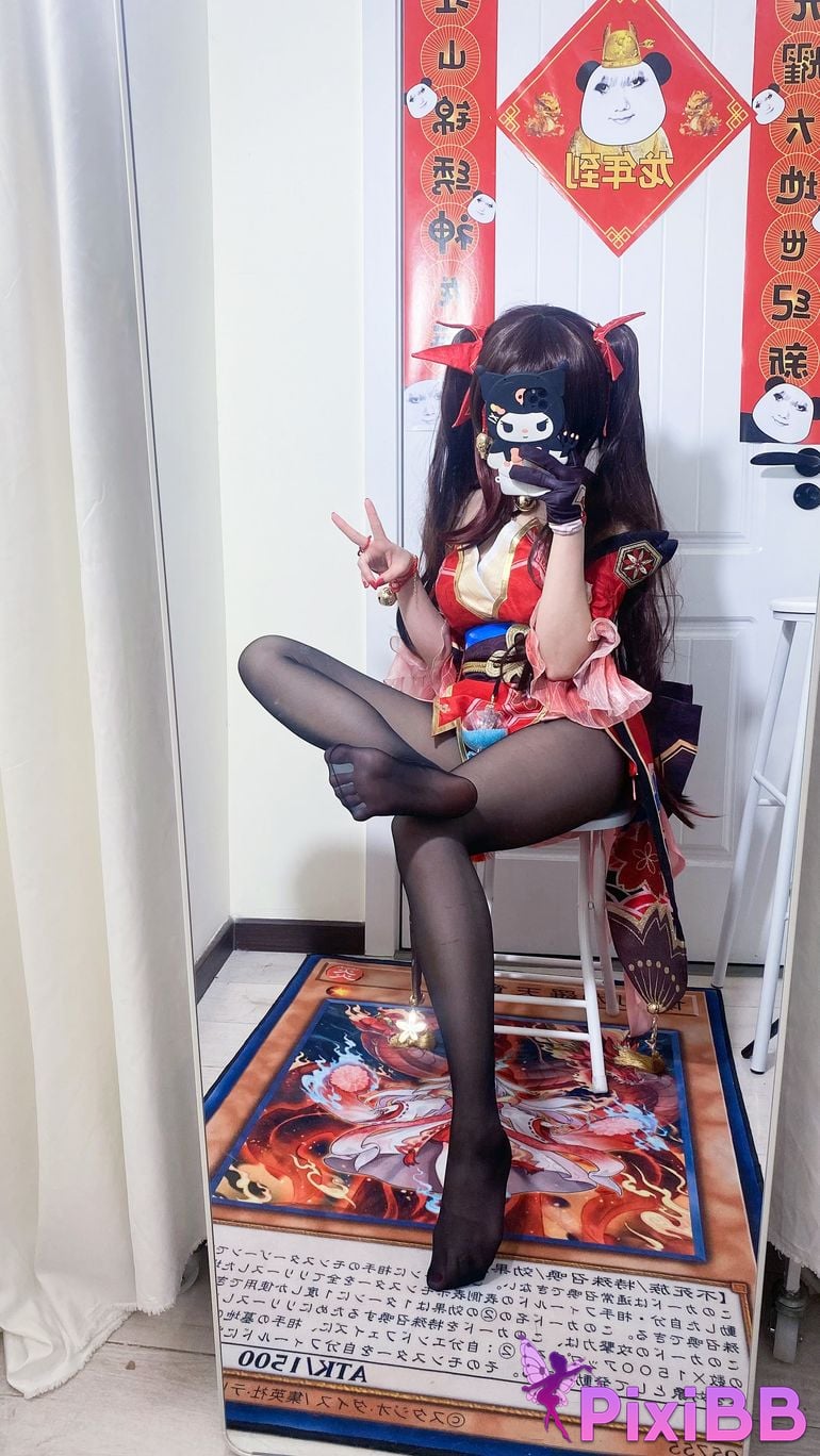 Cosplayer white oak Shirly Collapse Stardome Railway firework PixiBB.COM 031