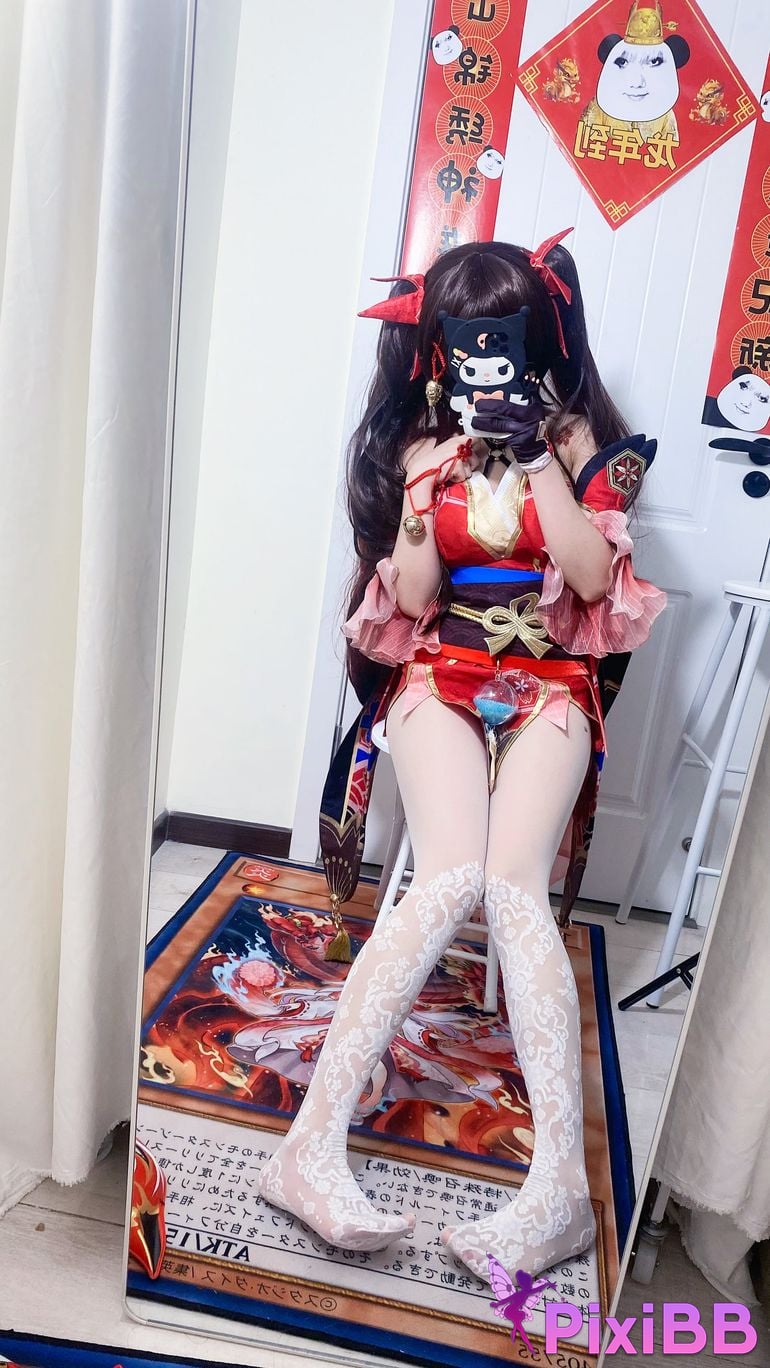 Cosplayer white oak Shirly Collapse Stardome Railway firework PixiBB.COM 032