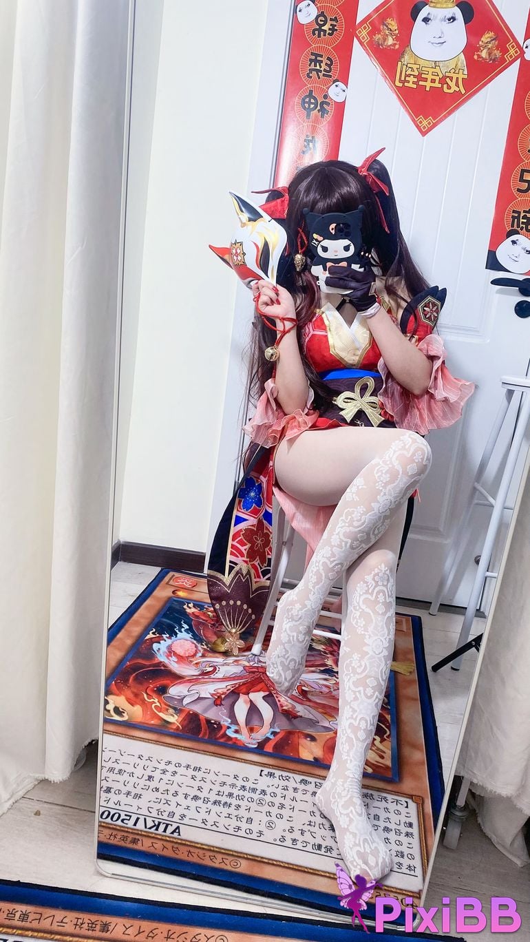 Cosplayer white oak Shirly Collapse Stardome Railway firework PixiBB.COM 033