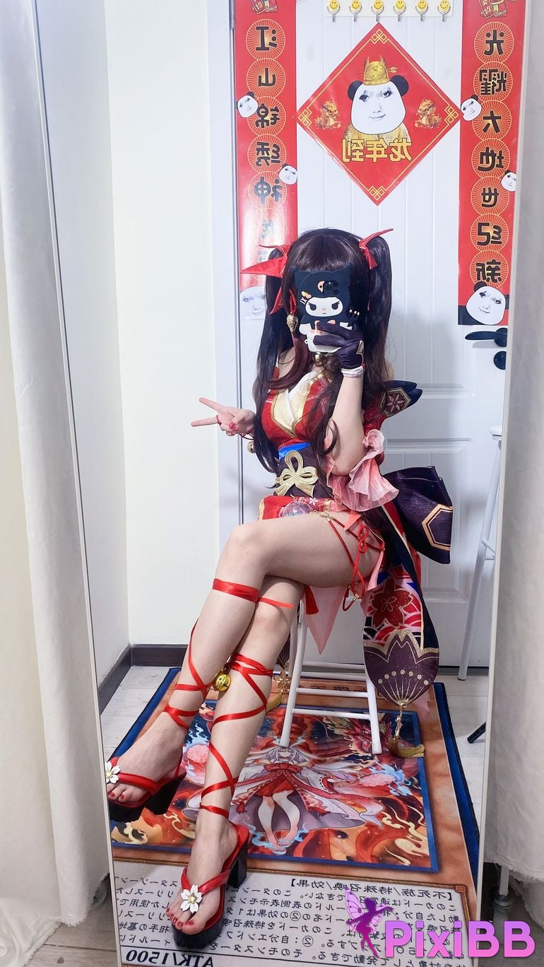 Cosplayer white oak Shirly Collapse Stardome Railway firework PixiBB.COM 039