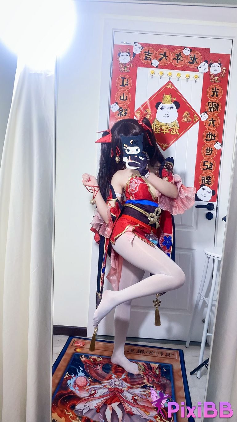 Cosplayer white oak Shirly Collapse Stardome Railway firework PixiBB.COM 041