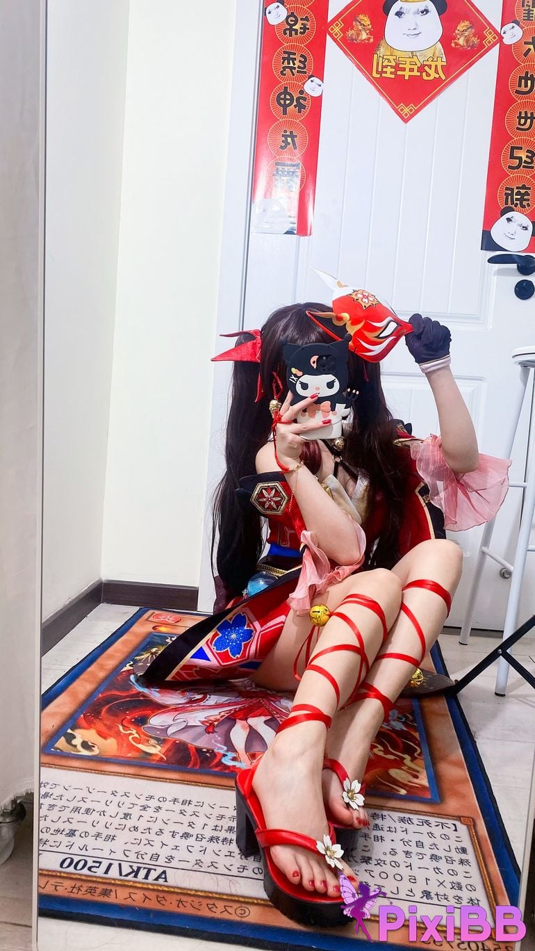 Cosplayer white oak Shirly Collapse Stardome Railway firework PixiBB.COM 042