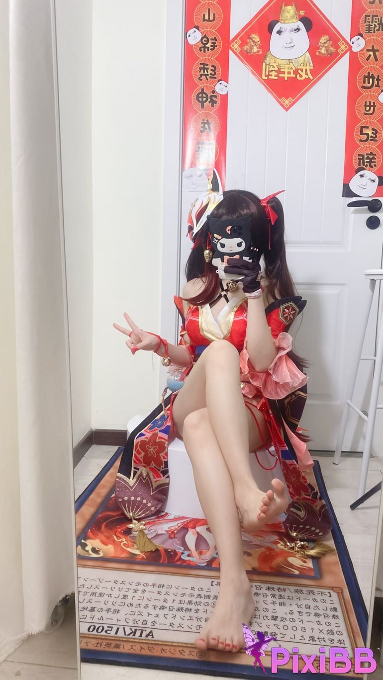 Cosplayer white oak Shirly Collapse Stardome Railway firework PixiBB.COM 043