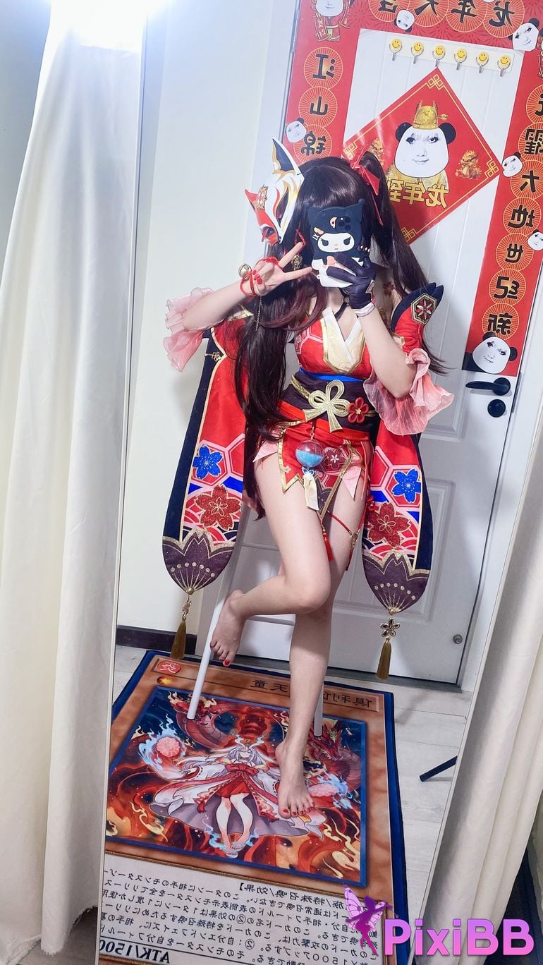 Cosplayer white oak Shirly Collapse Stardome Railway firework PixiBB.COM 044