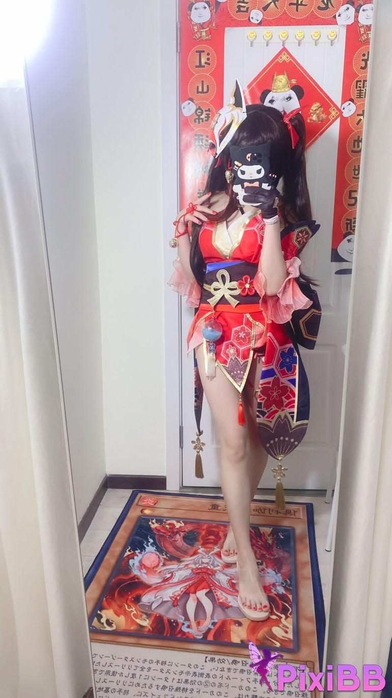 Cosplayer white oak Shirly Collapse Stardome Railway firework PixiBB.COM 045