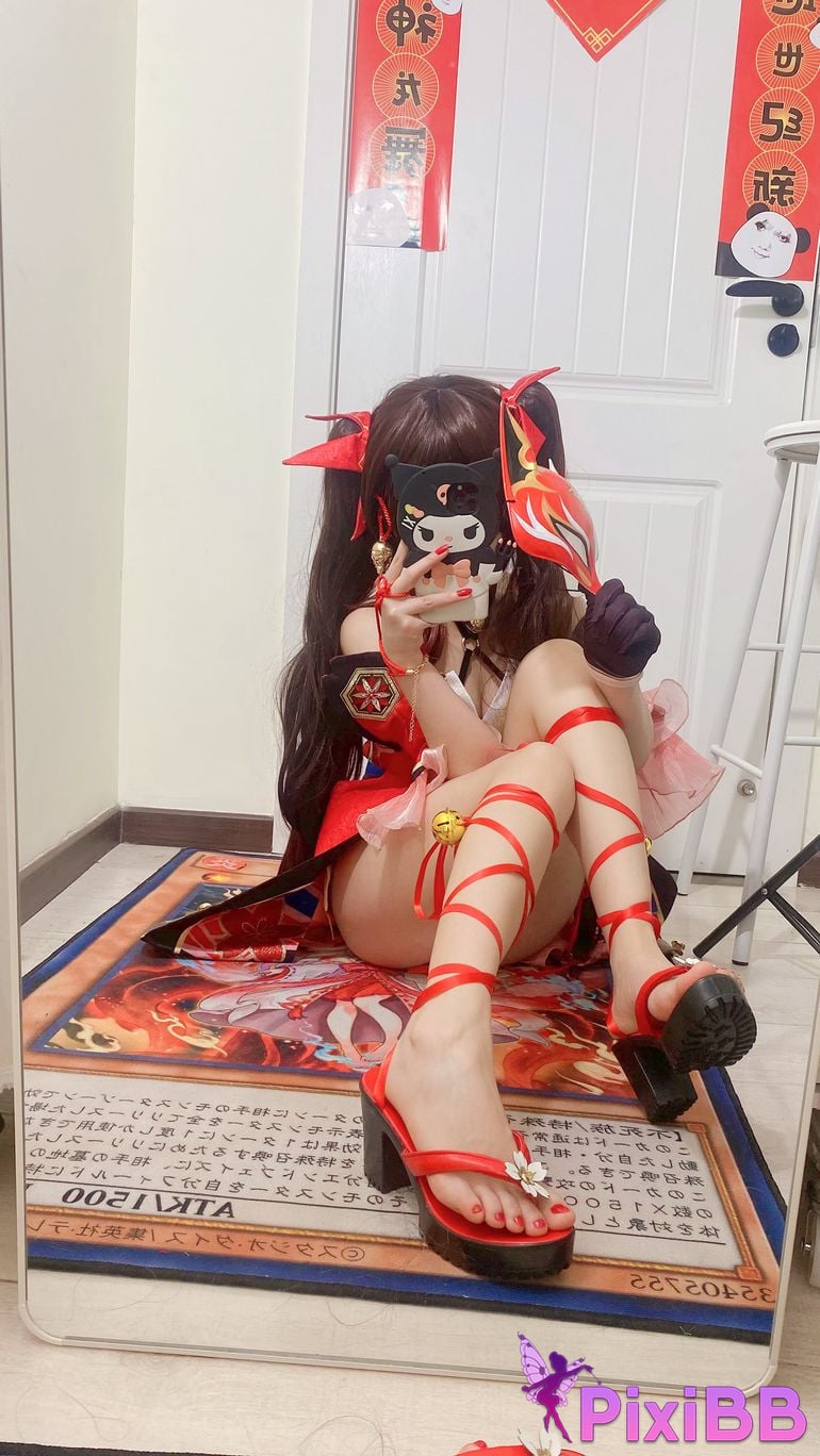 Cosplayer white oak Shirly Collapse Stardome Railway firework PixiBB.COM 049