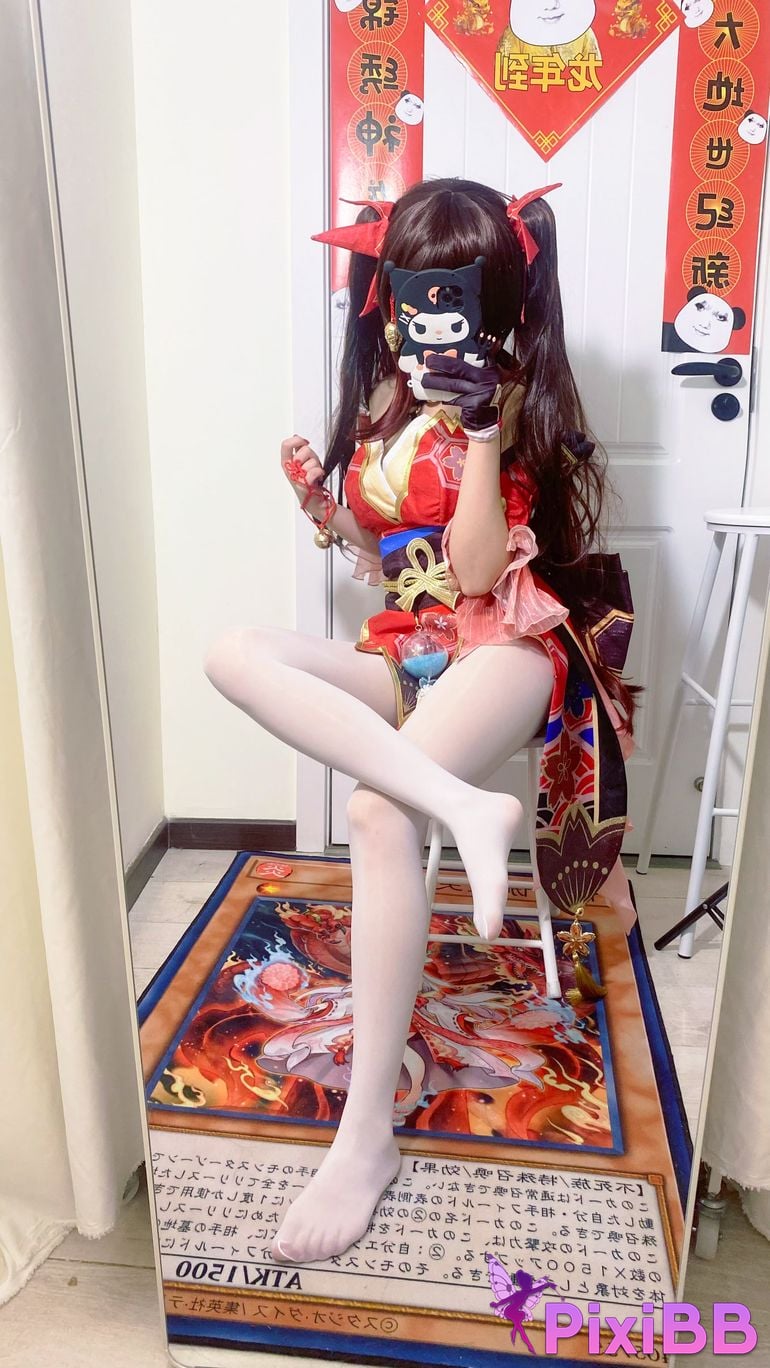 Cosplayer white oak Shirly Collapse Stardome Railway firework PixiBB.COM 053