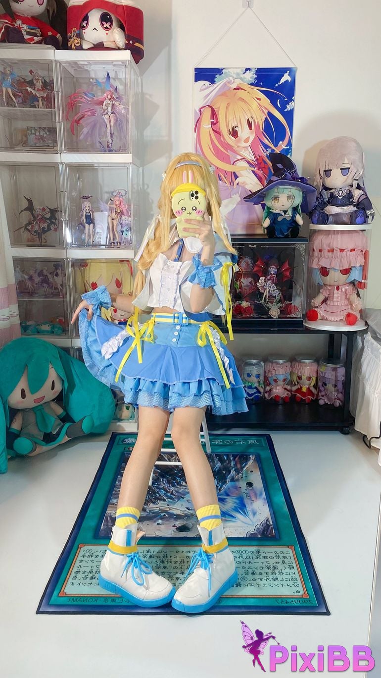 Cosplayer white oak Shirly piano sound PixiBB.COM 007