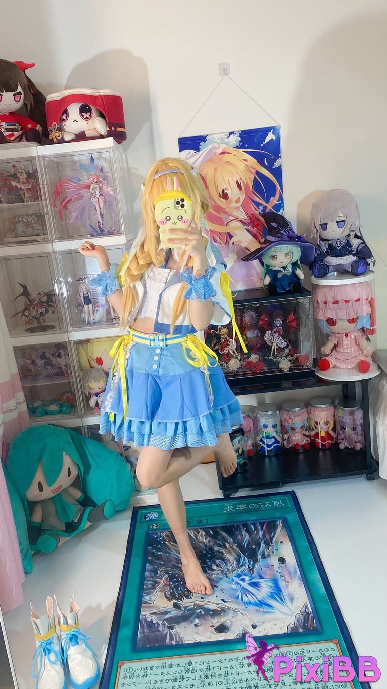 Cosplayer white oak Shirly piano sound PixiBB.COM 028