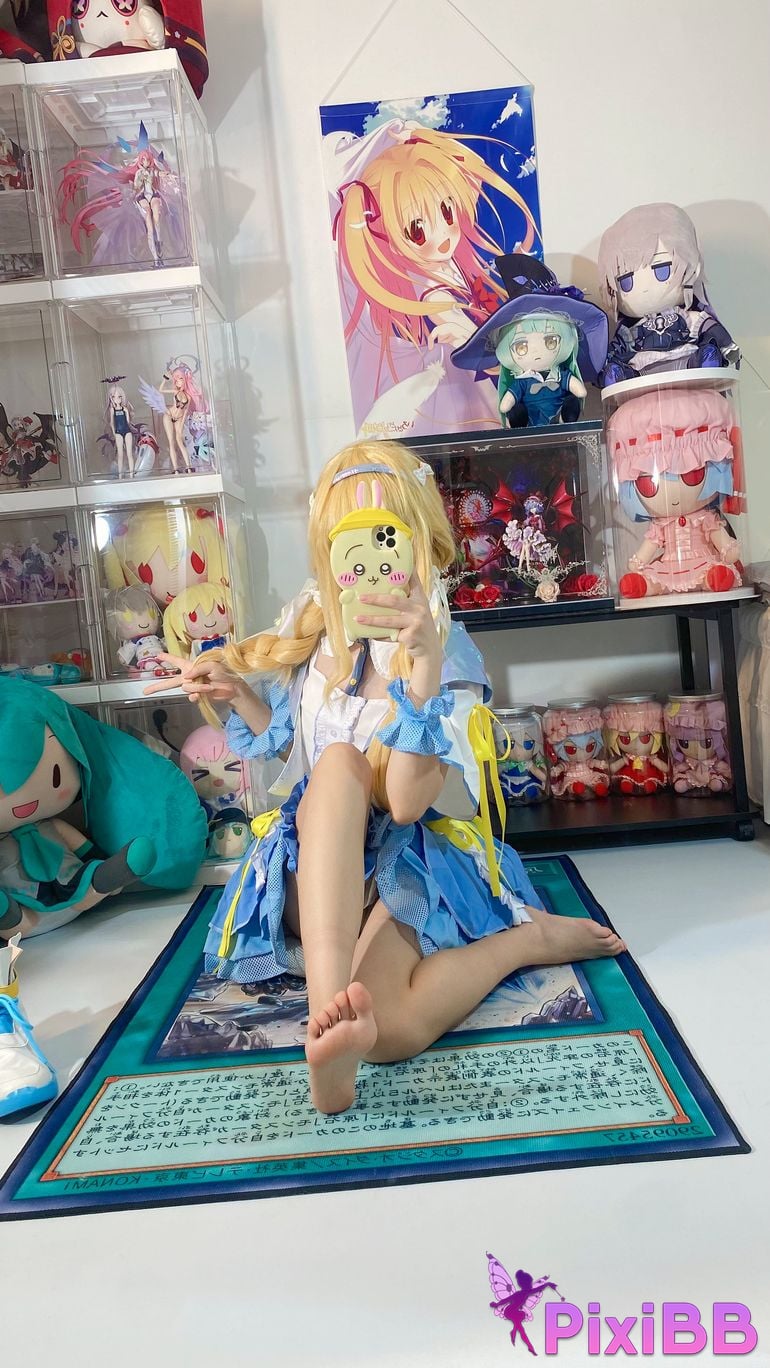 Cosplayer white oak Shirly piano sound PixiBB.COM 032