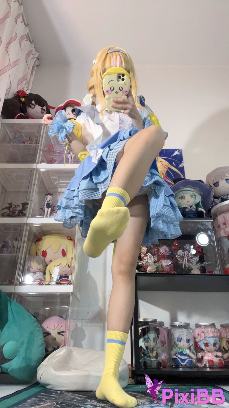 Cosplayer white oak Shirly piano sound PixiBB.COM 059