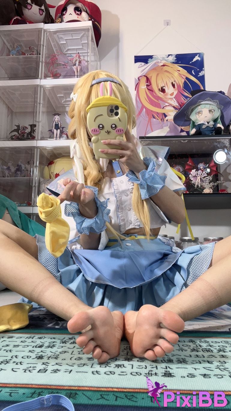 Cosplayer white oak Shirly piano sound PixiBB.COM 066