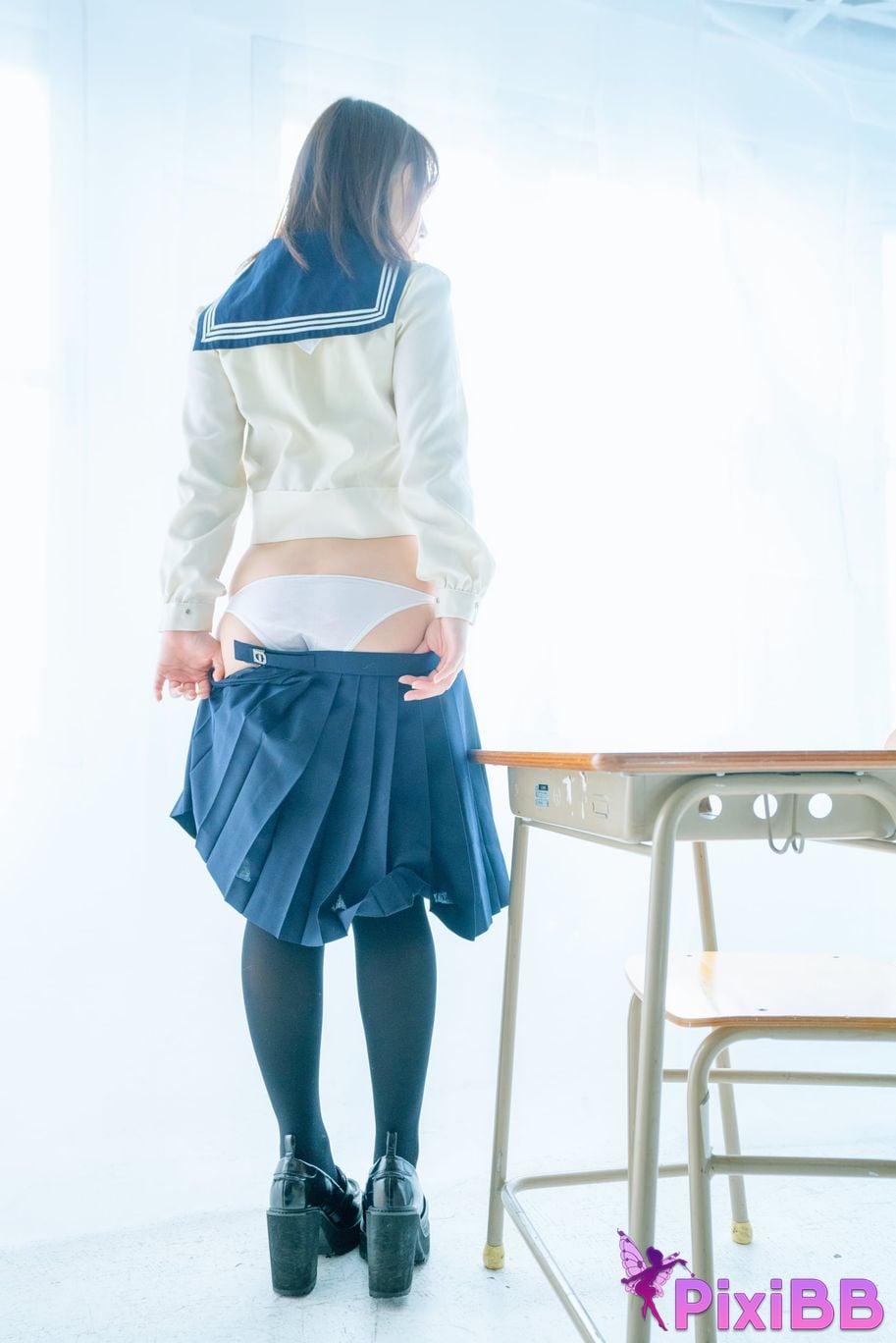 Japanese Idol Moe Iori Alien who loves Pants Tomoe is urgently invited to Iorins skirt ROM PixiBB.COM 062