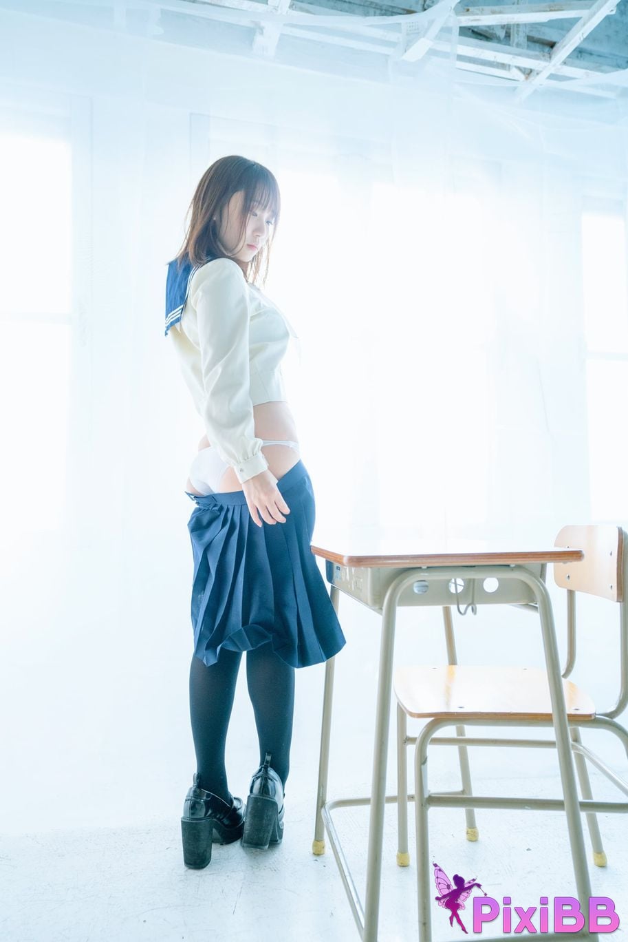 Japanese Idol Moe Iori Alien who loves Pants Tomoe is urgently invited to Iorins skirt ROM PixiBB.COM 063