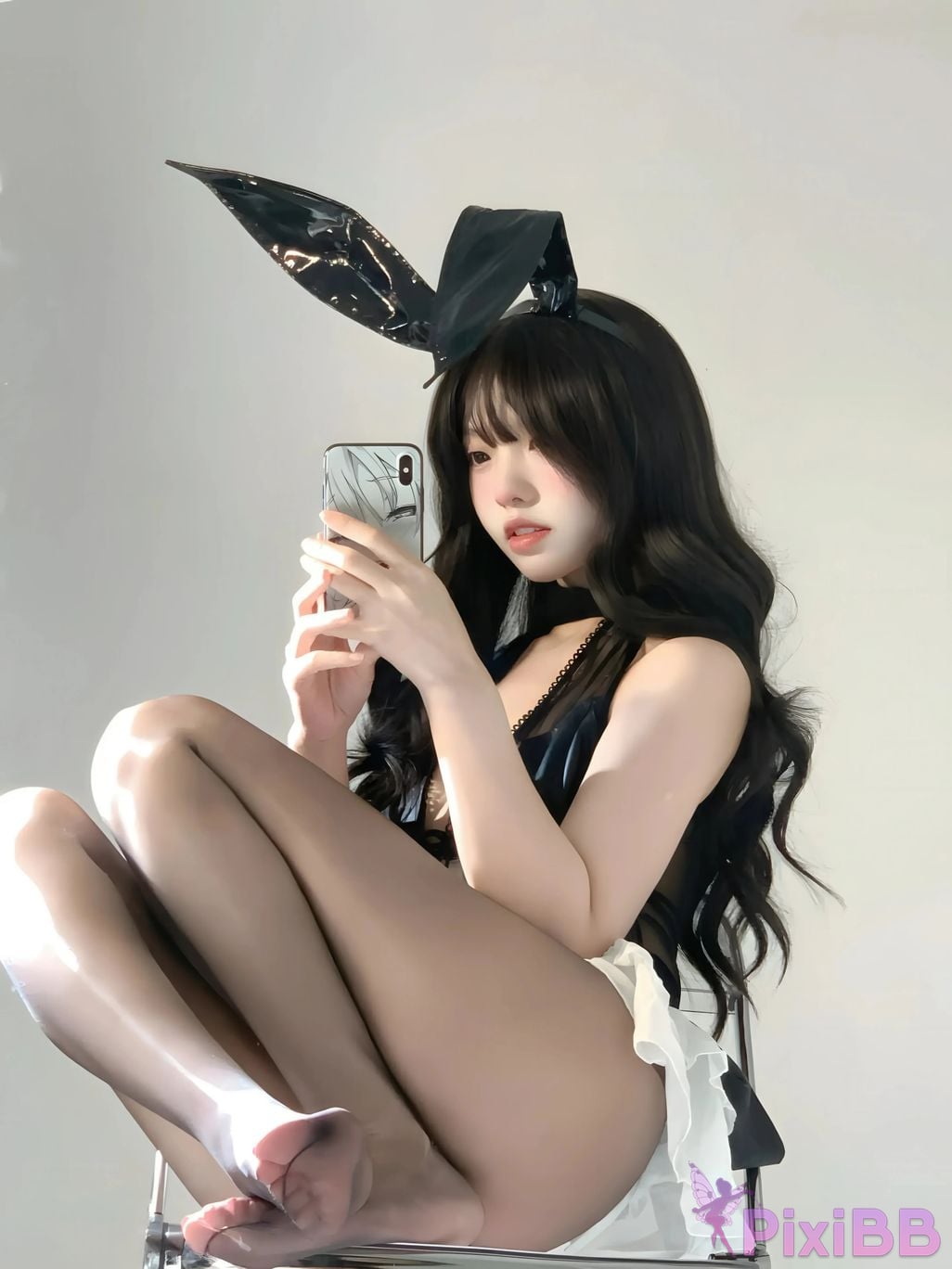 Cosplayer Real treasure black silk rabbit PixiBB.COM 003