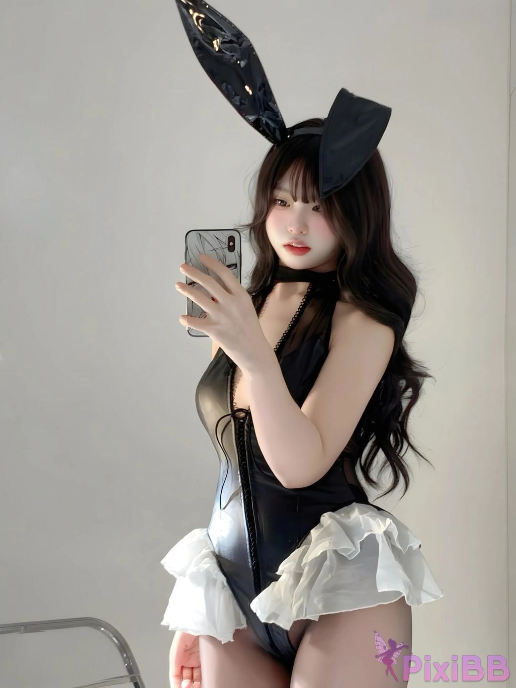 Cosplayer Real treasure black silk rabbit PixiBB.COM 008