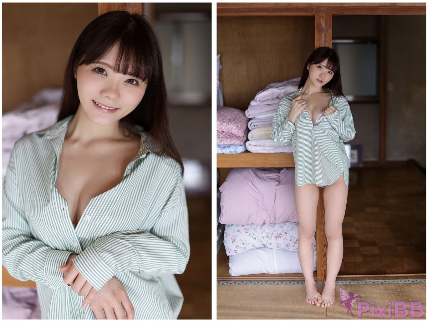 Japanese Idol Rei Misumi Wearing a coat of feathers Nude photo collection PixiBB.COM 006