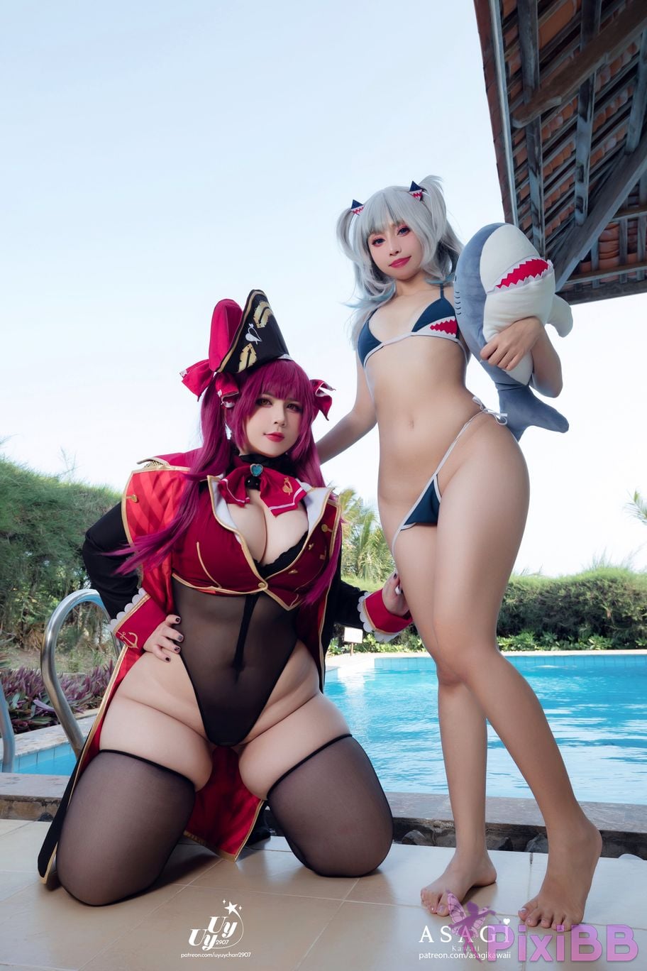 Uy Uy & Asagi Kawaii Houshou Marine & Gawr Gura PixiBB.COM 17