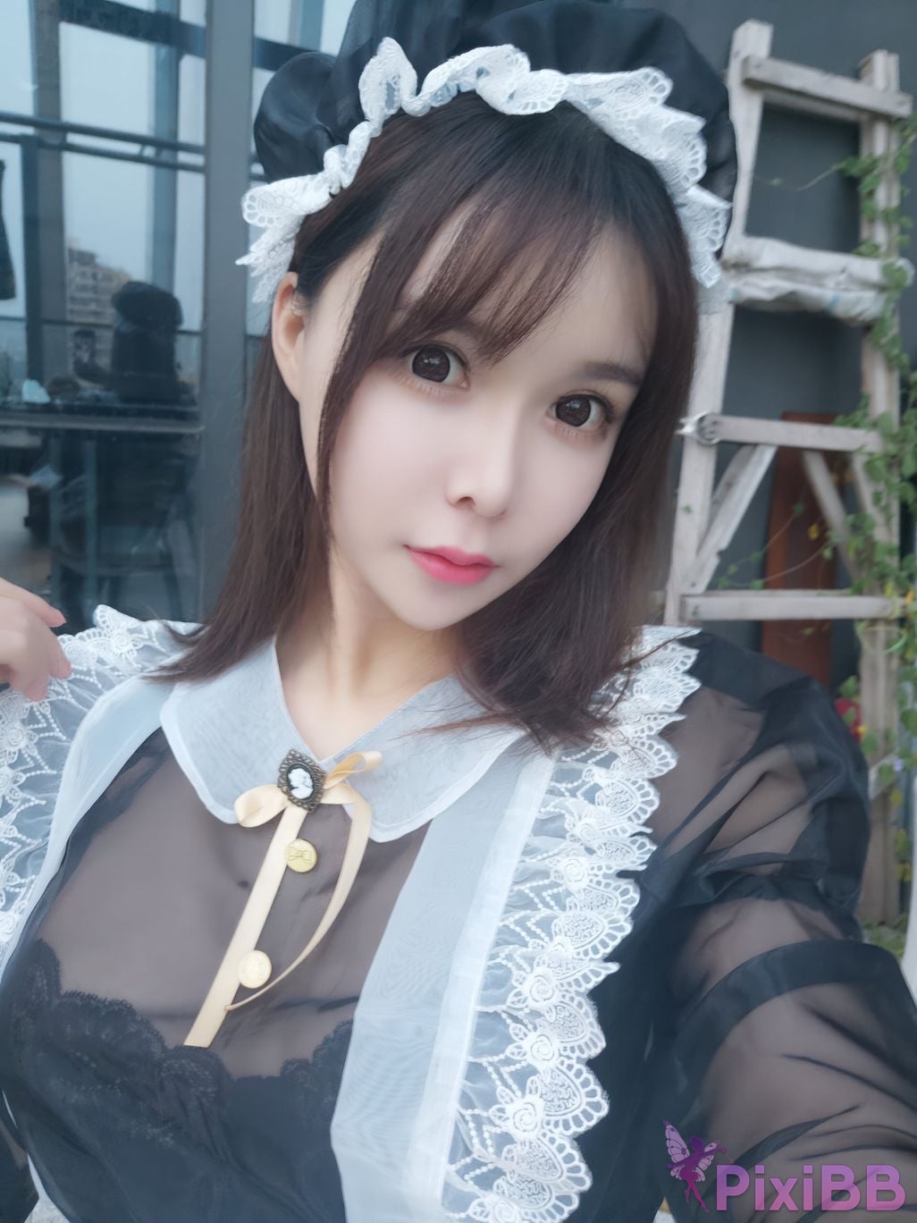 Cosplayer amazon catfish Black transparent maid PixiBB.COM 011