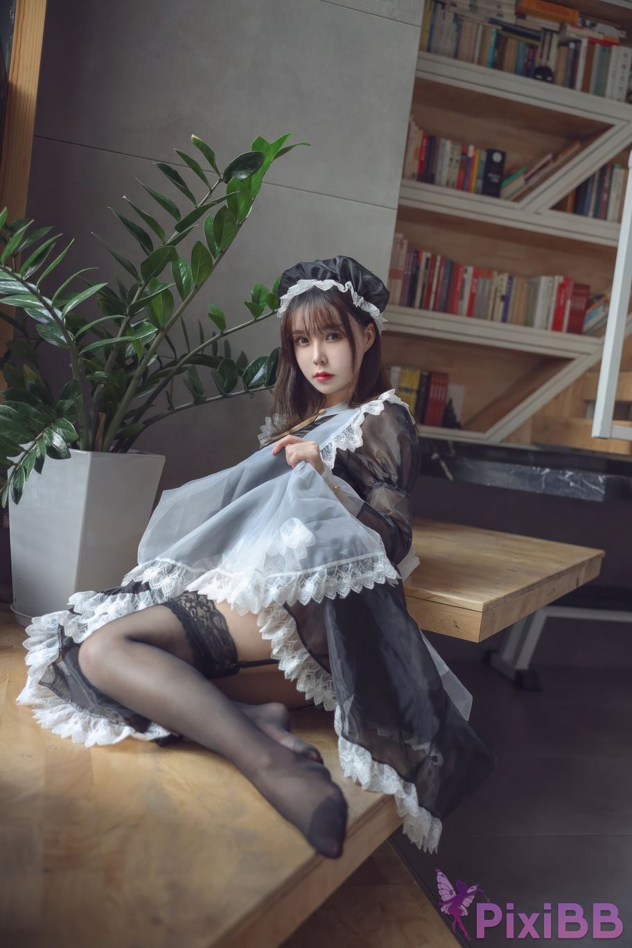 Cosplayer amazon catfish Black transparent maid PixiBB.COM 012