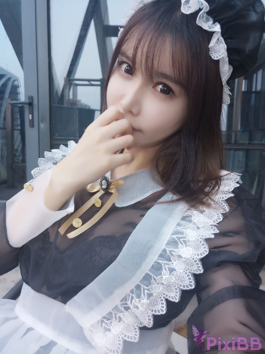 Cosplayer amazon catfish Black transparent maid PixiBB.COM 013