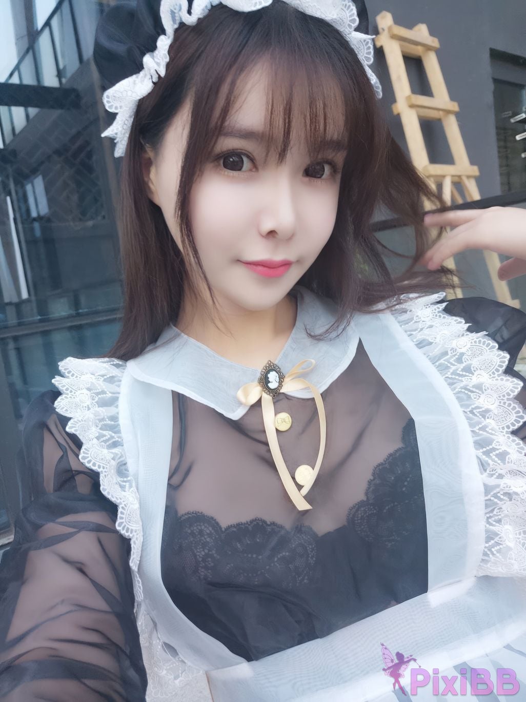Cosplayer amazon catfish Black transparent maid PixiBB.COM 014