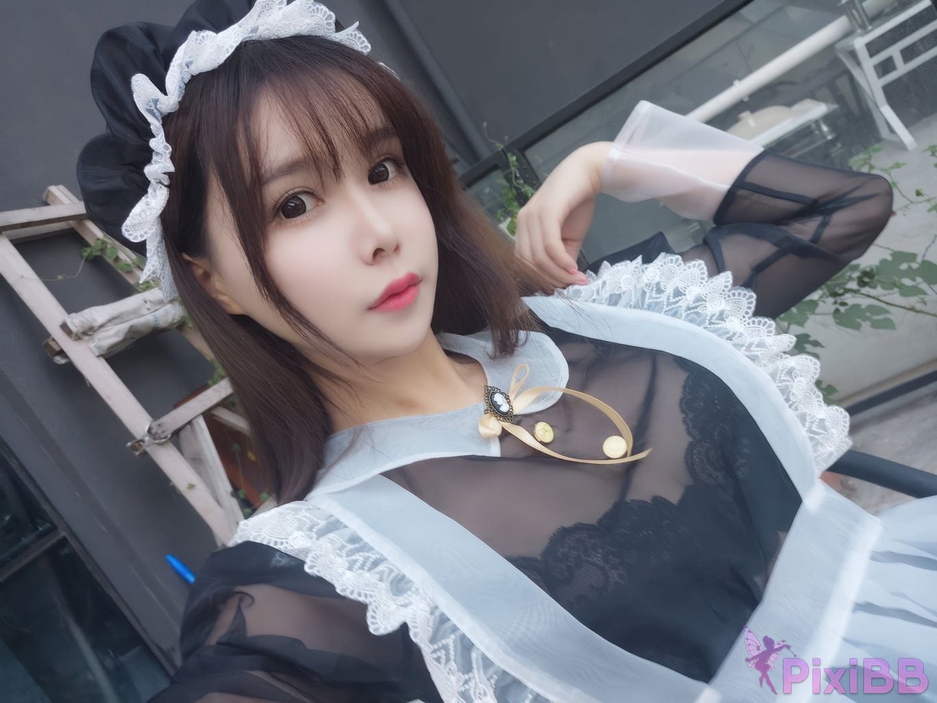 Cosplayer amazon catfish Black transparent maid PixiBB.COM 015