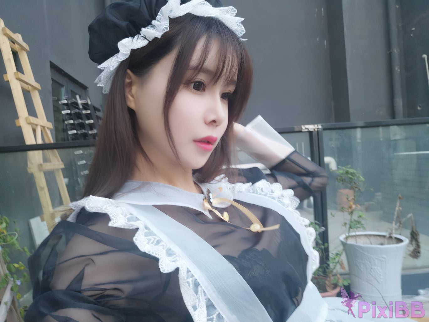 Cosplayer amazon catfish Black transparent maid PixiBB.COM 016