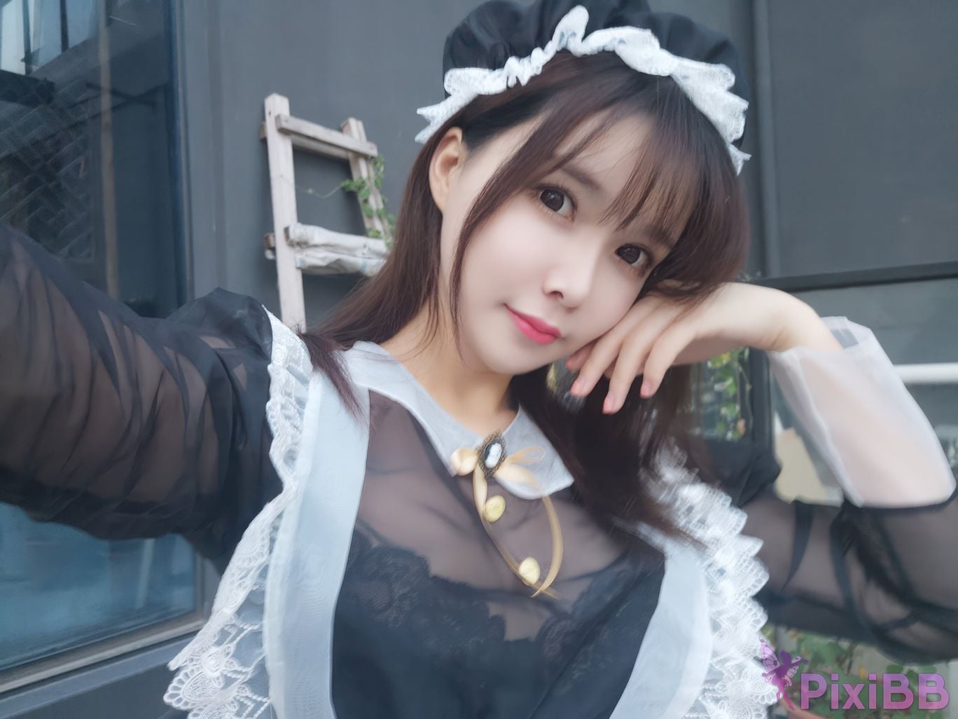 Cosplayer amazon catfish Black transparent maid PixiBB.COM 017