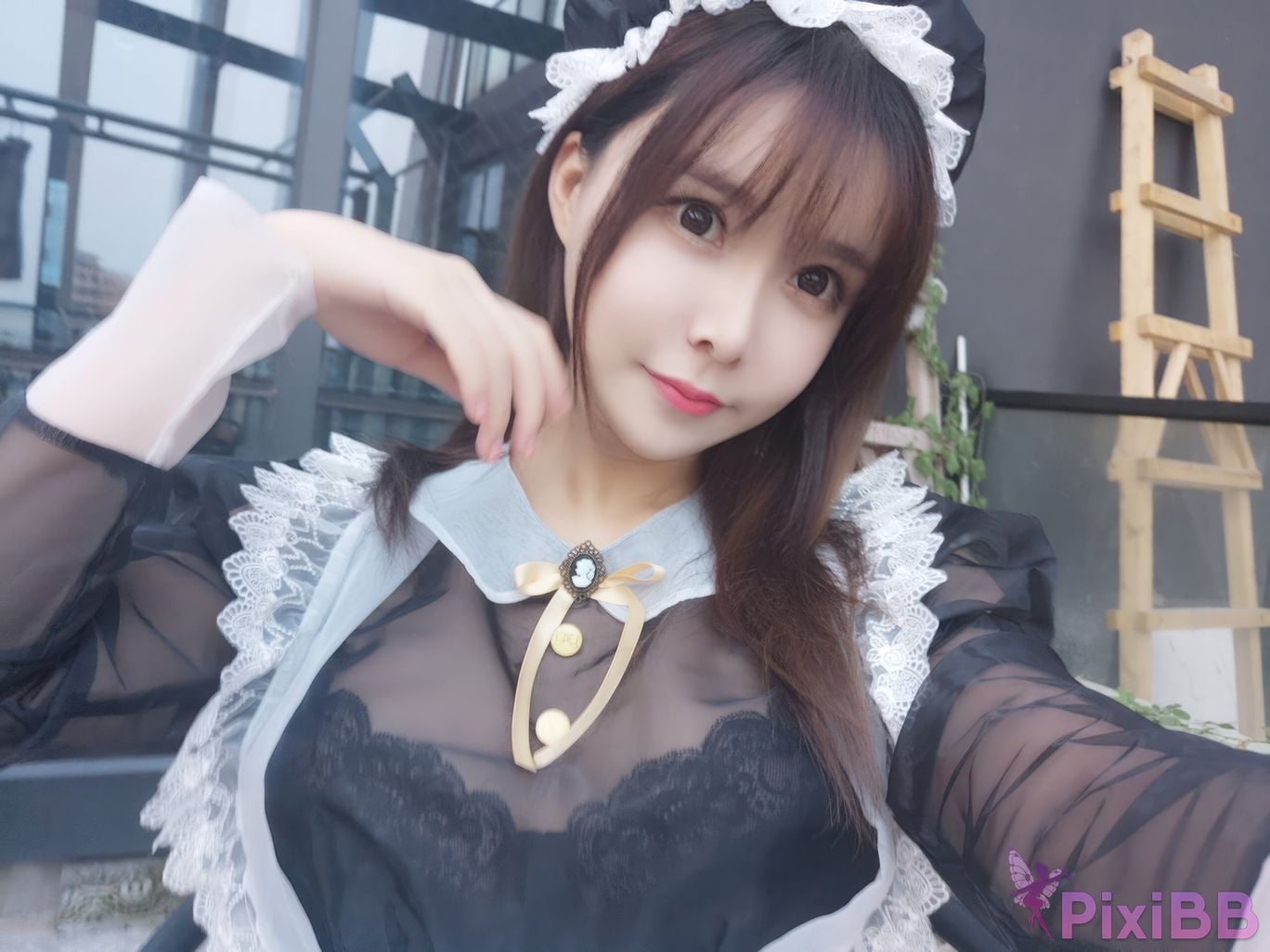 Cosplayer amazon catfish Black transparent maid PixiBB.COM 019