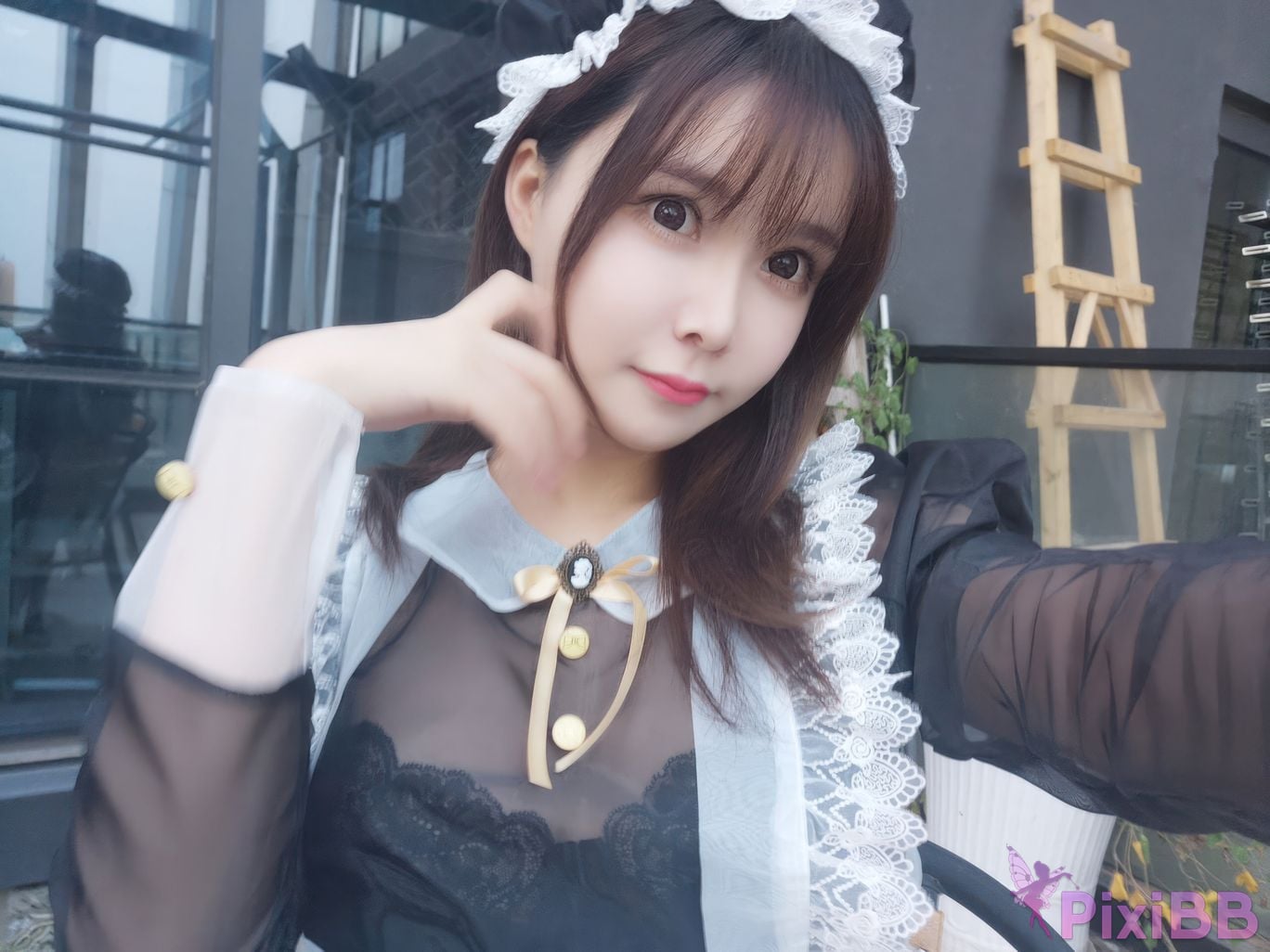 Cosplayer amazon catfish Black transparent maid PixiBB.COM 020