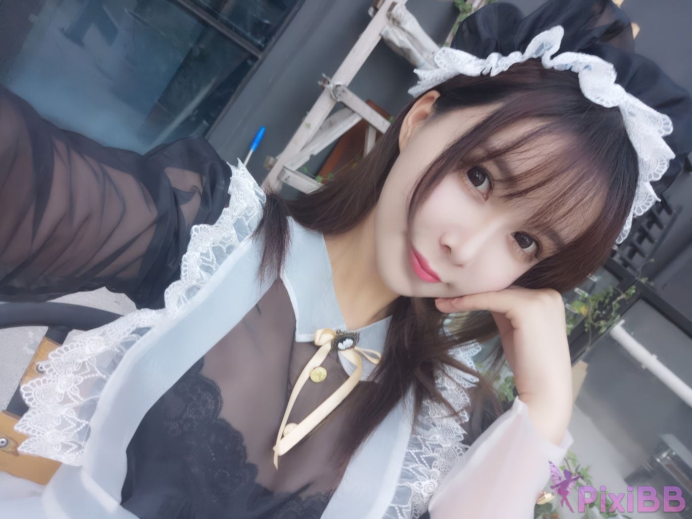 Cosplayer amazon catfish Black transparent maid PixiBB.COM 025