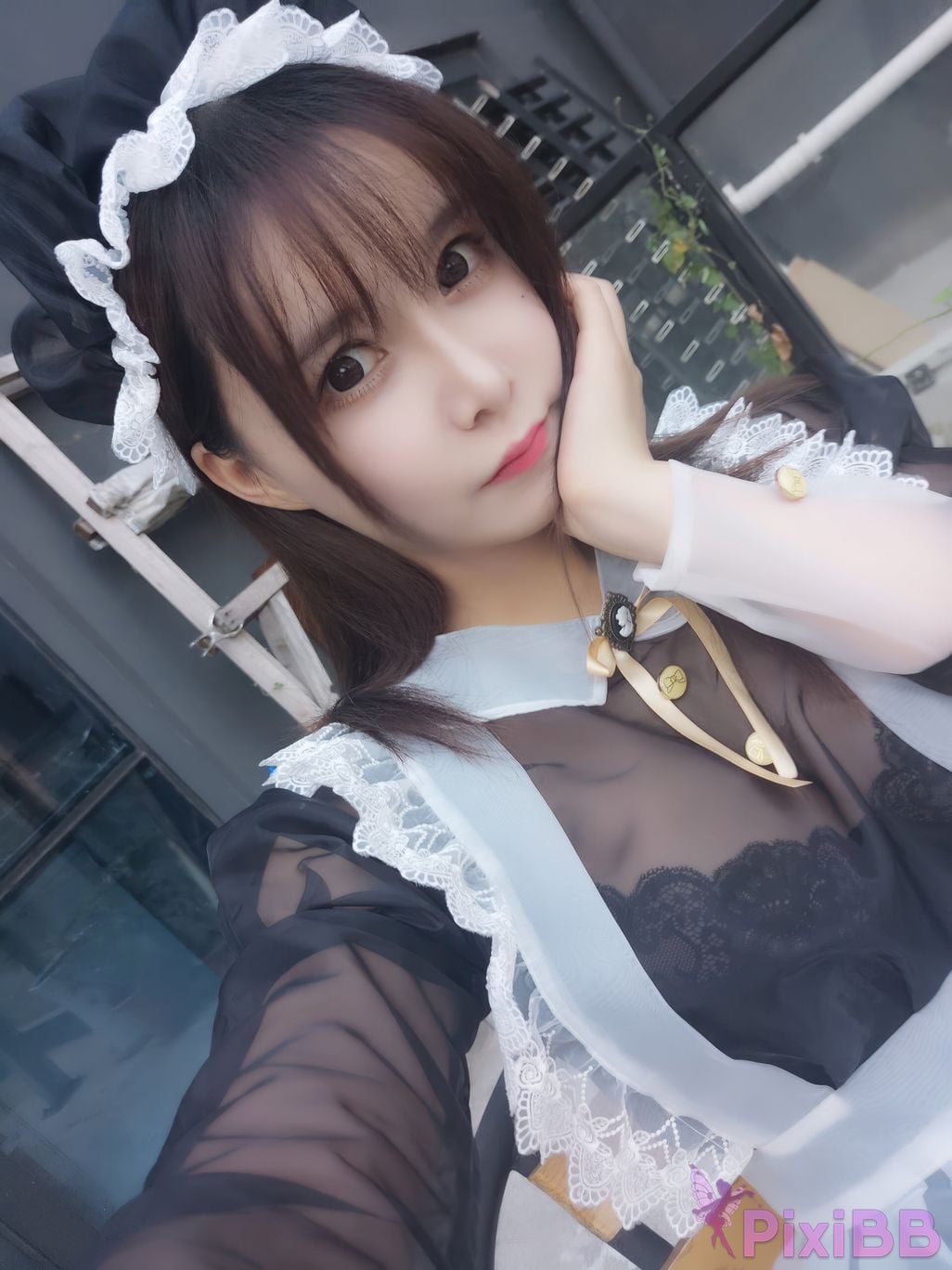 Cosplayer amazon catfish Black transparent maid PixiBB.COM 026