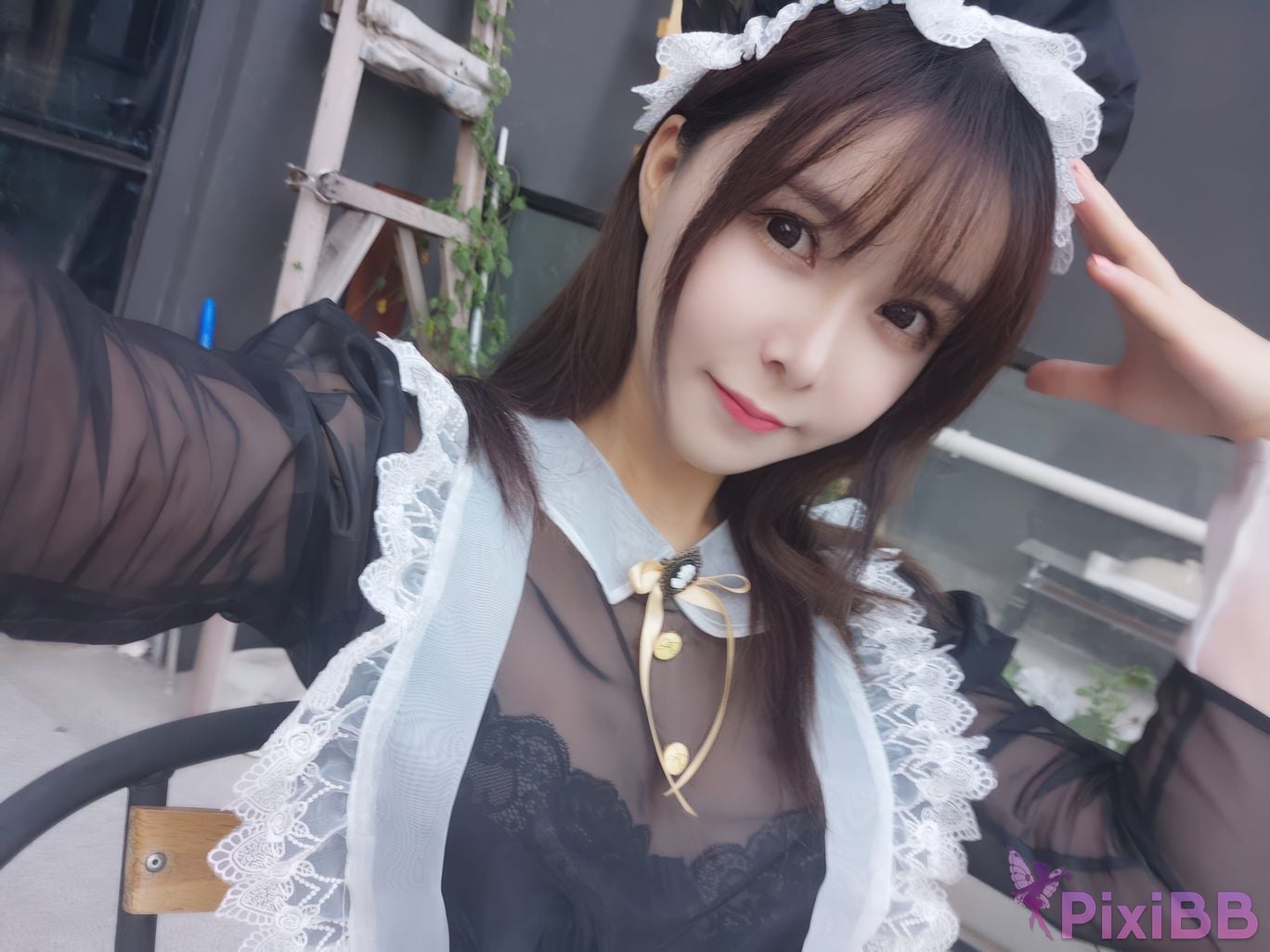 Cosplayer amazon catfish Black transparent maid PixiBB.COM 027