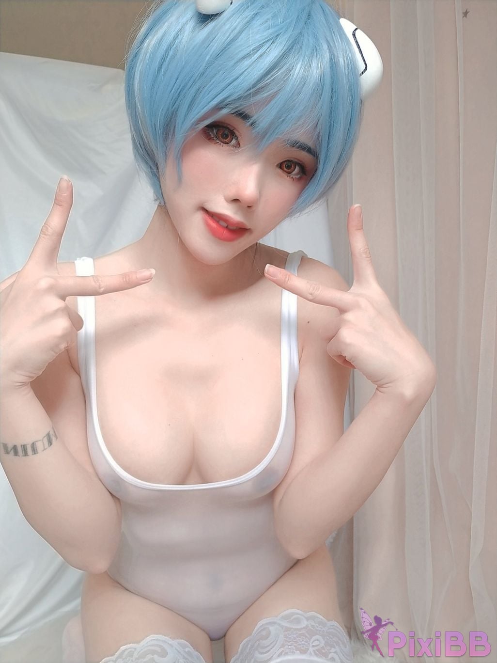 Cosplayer Titanium alloy TiTi Ayanami underwear PixiBB.COM 027