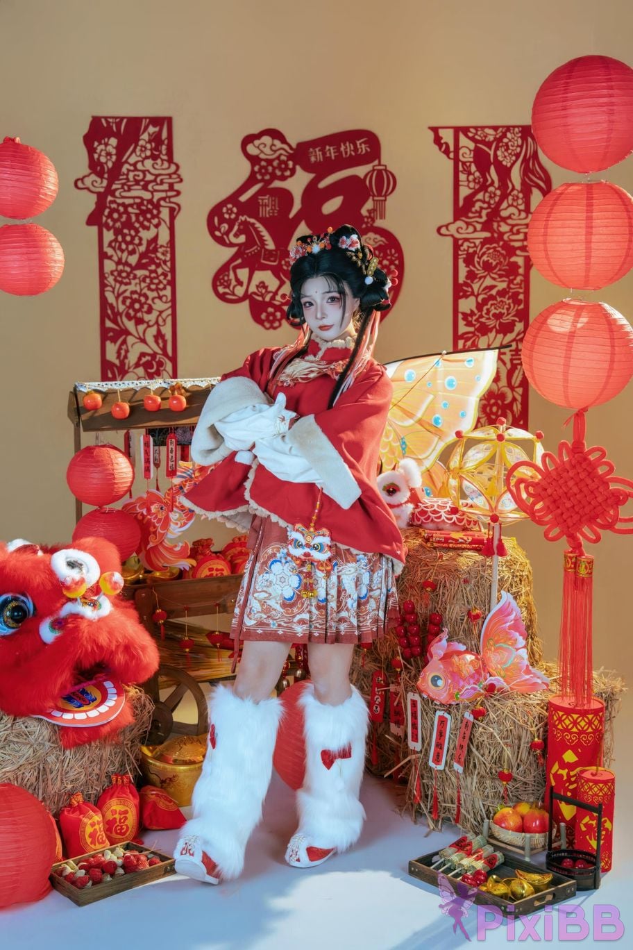 Cosplayer yuuhui Yuhui 2026 New Year Special Lion Awakening Girl PixiBB.COM 006