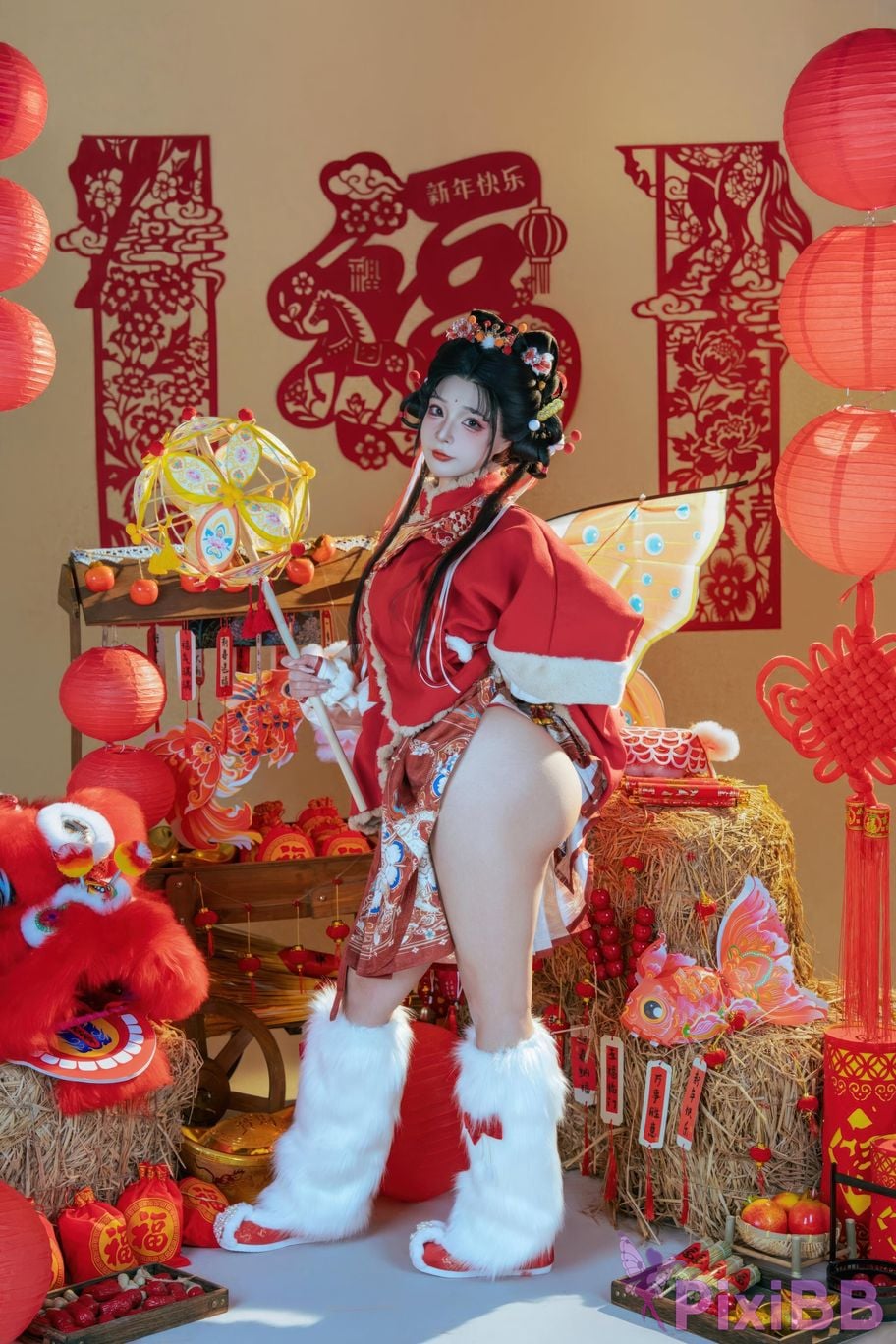 Cosplayer yuuhui Yuhui 2026 New Year Special Lion Awakening Girl PixiBB.COM 013