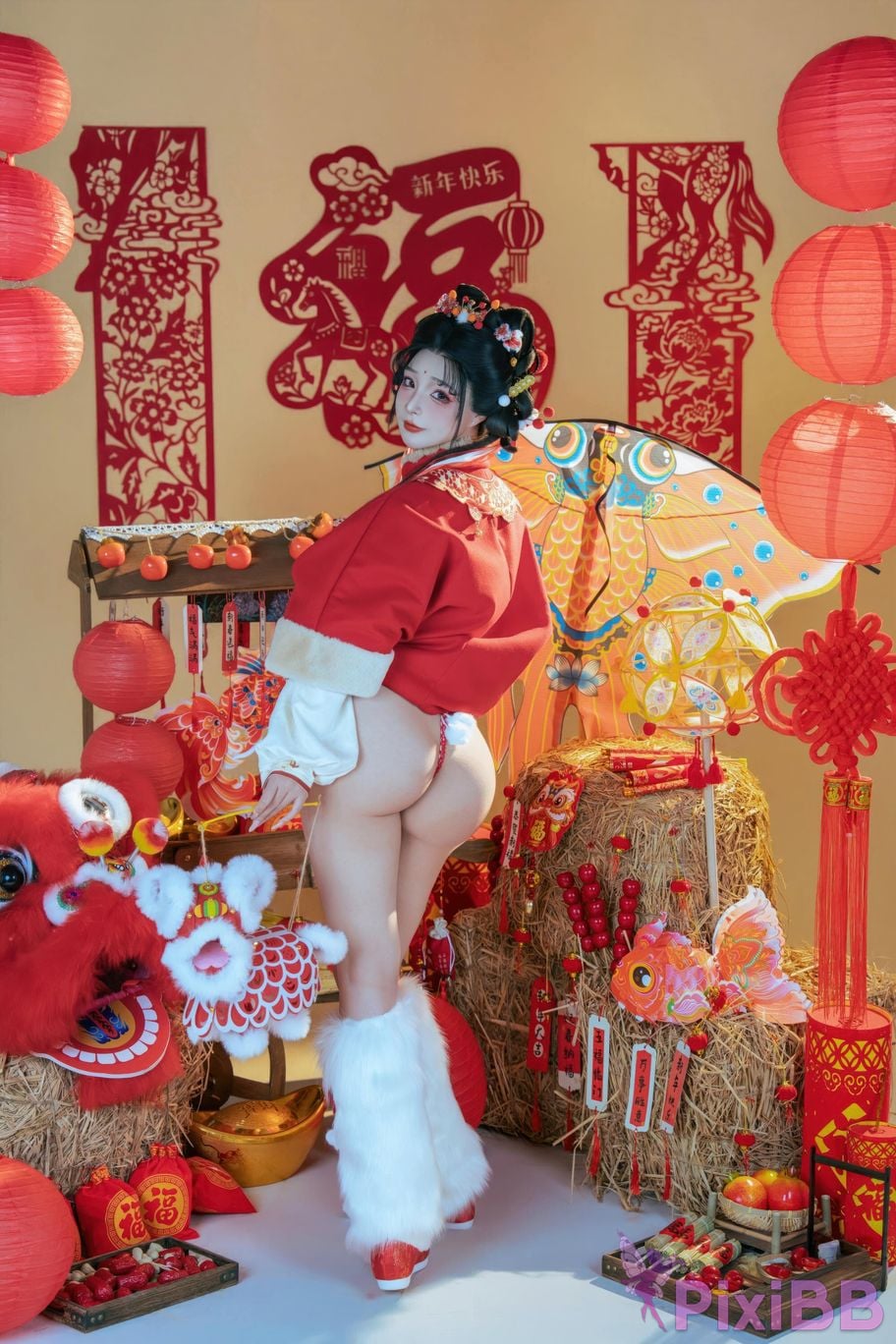 Cosplayer yuuhui Yuhui 2026 New Year Special Lion Awakening Girl PixiBB.COM 018