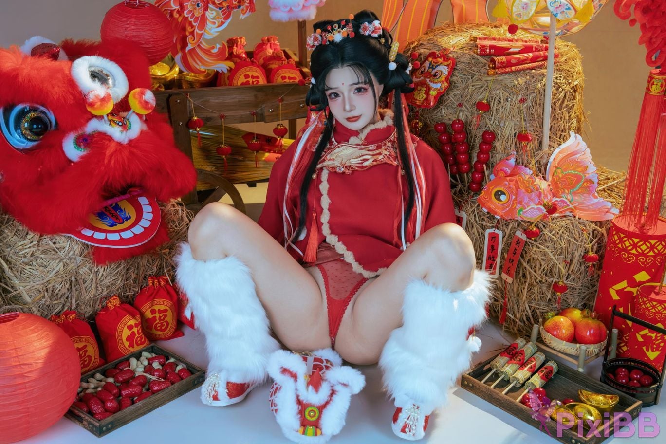 Cosplayer yuuhui Yuhui 2026 New Year Special Lion Awakening Girl PixiBB.COM 023