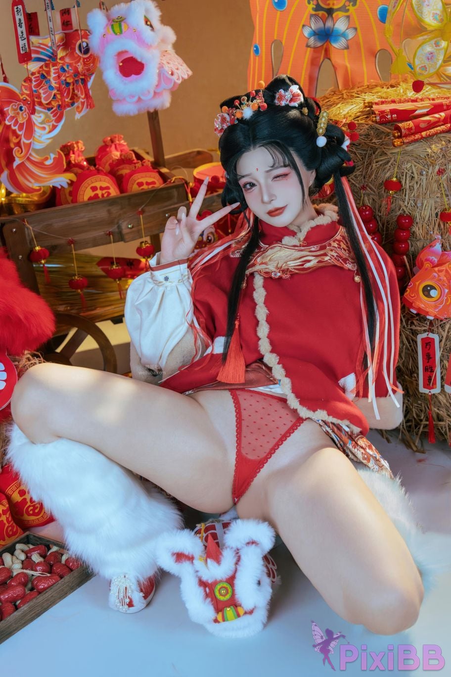 Cosplayer yuuhui Yuhui 2026 New Year Special Lion Awakening Girl PixiBB.COM 024