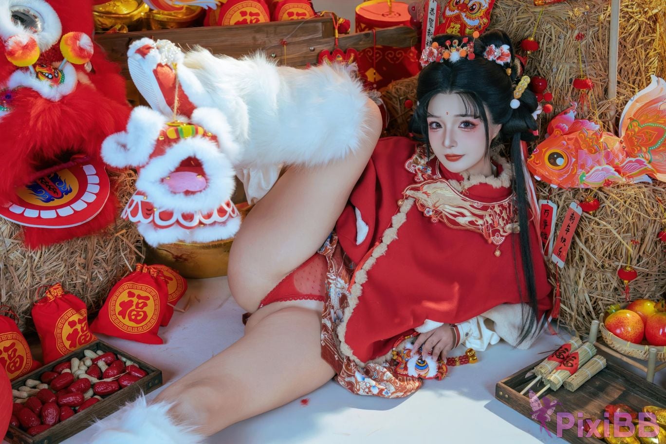 Cosplayer yuuhui Yuhui 2026 New Year Special Lion Awakening Girl PixiBB.COM 027