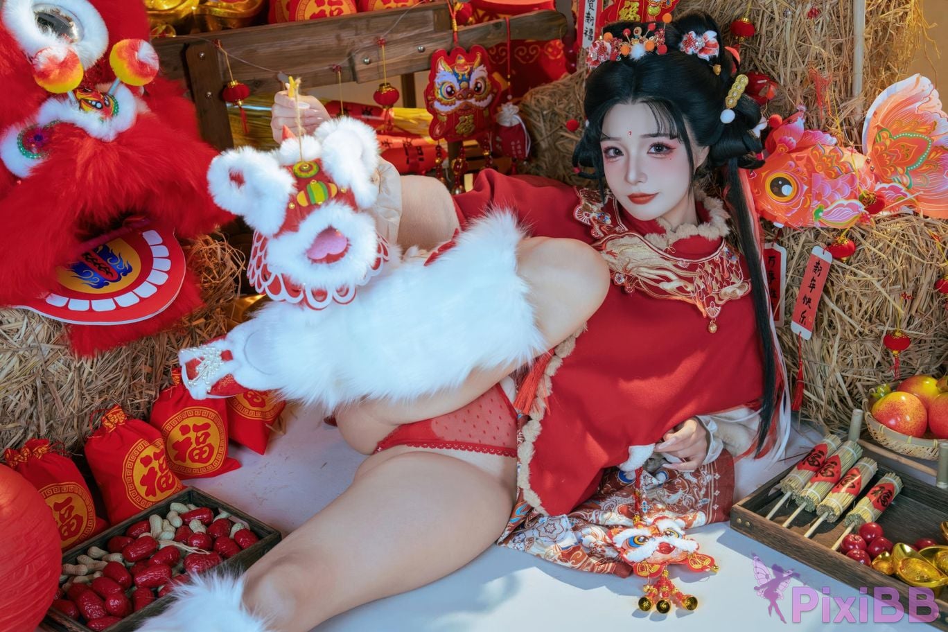 Cosplayer yuuhui Yuhui 2026 New Year Special Lion Awakening Girl PixiBB.COM 028