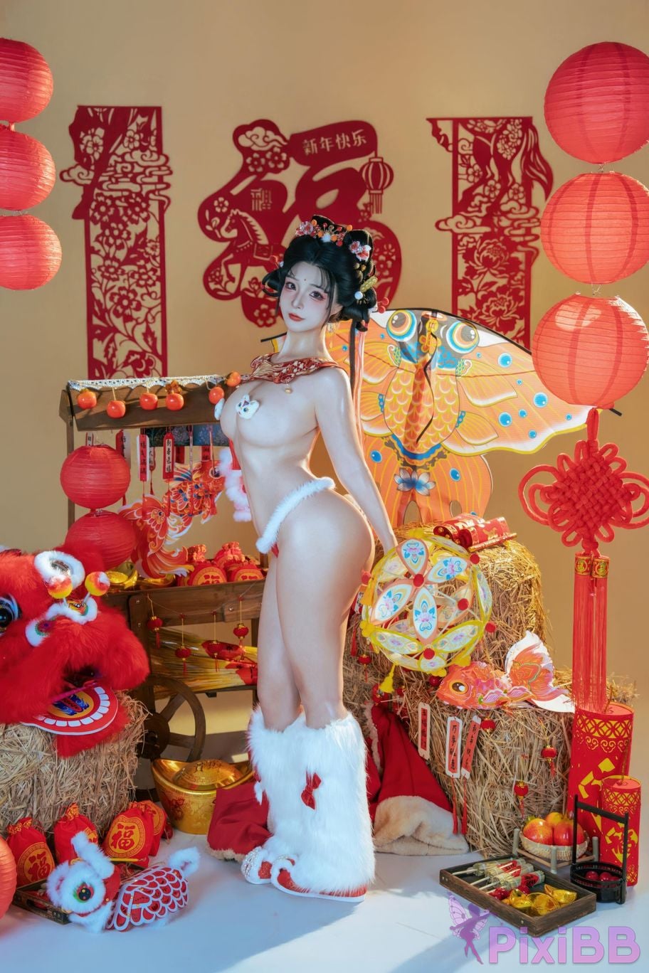 Cosplayer yuuhui Yuhui 2026 New Year Special Lion Awakening Girl PixiBB.COM 063