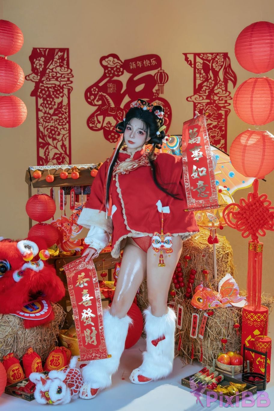 Cosplayer yuuhui Yuhui 2026 New Year Special Lion Awakening Girl PixiBB.COM 118