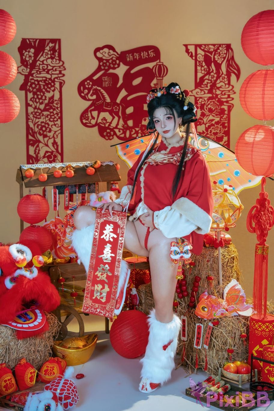 Cosplayer yuuhui Yuhui 2026 New Year Special Lion Awakening Girl PixiBB.COM 120