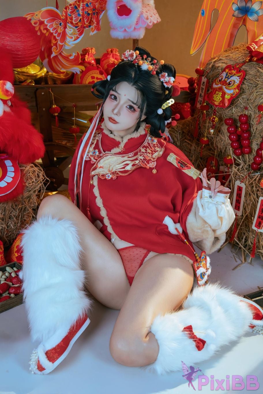 Cosplayer yuuhui Yuhui 2026 New Year Special Lion Awakening Girl PixiBB.COM 123